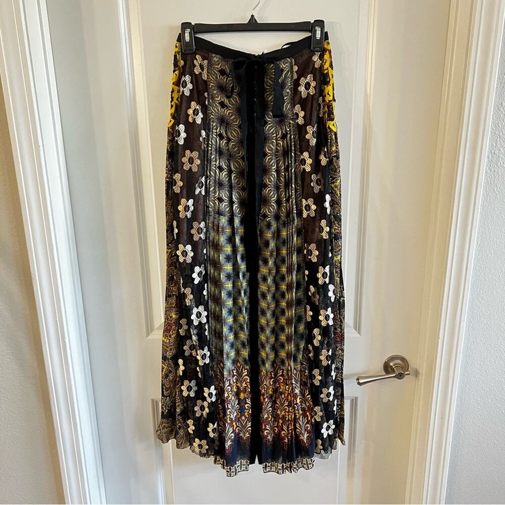434 Anthropologie Beguile by Byron Lars Petal Patch Maxi Skirt Size 0